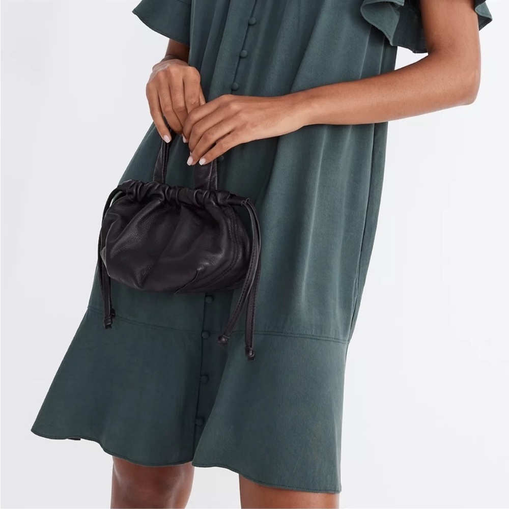 {Madewell} The Piazza Mini Leather Crossbody True Black NWT